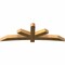 Ekena Millwork Alberta Rough Sawn Timber Gable Bracket, Western Red Cedar, 96"W x 32"H x 6"D x 6"F, 8/12 Pitch GBW096X32X0606ALB00RWR - alternate 5